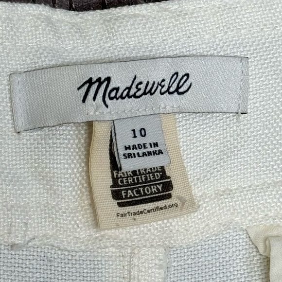 Madewell Pleated Taper Wide Leg Pants Linen - Picture 7 of 8